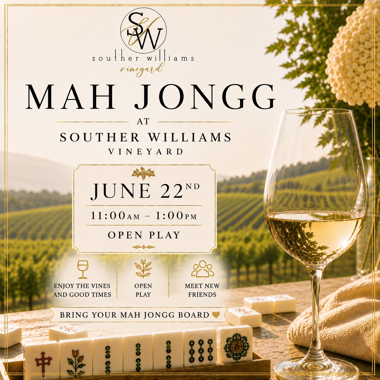 Mah Jongg, Games, Vineyard
