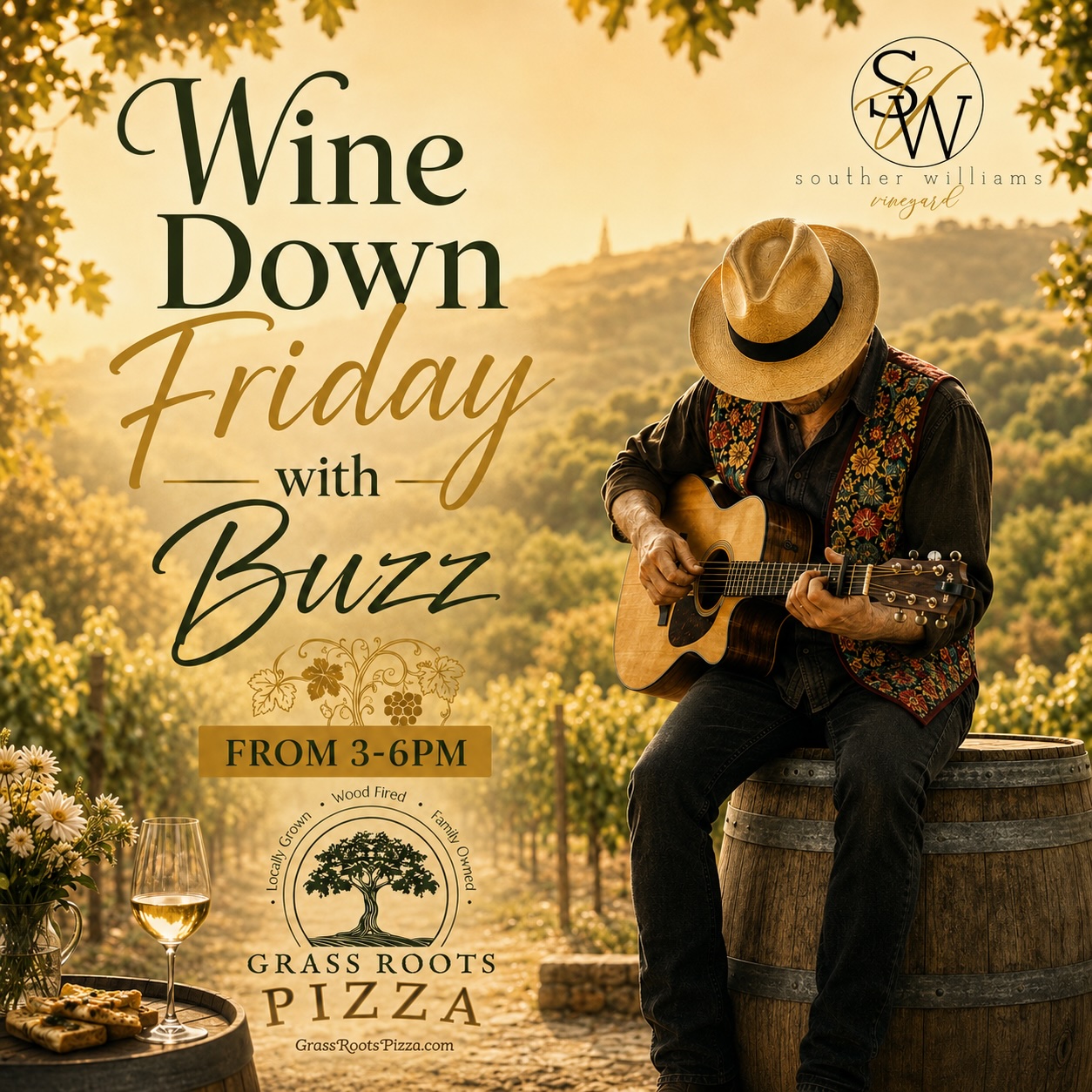 Live Music, Wood Fired Pizza, Wine
