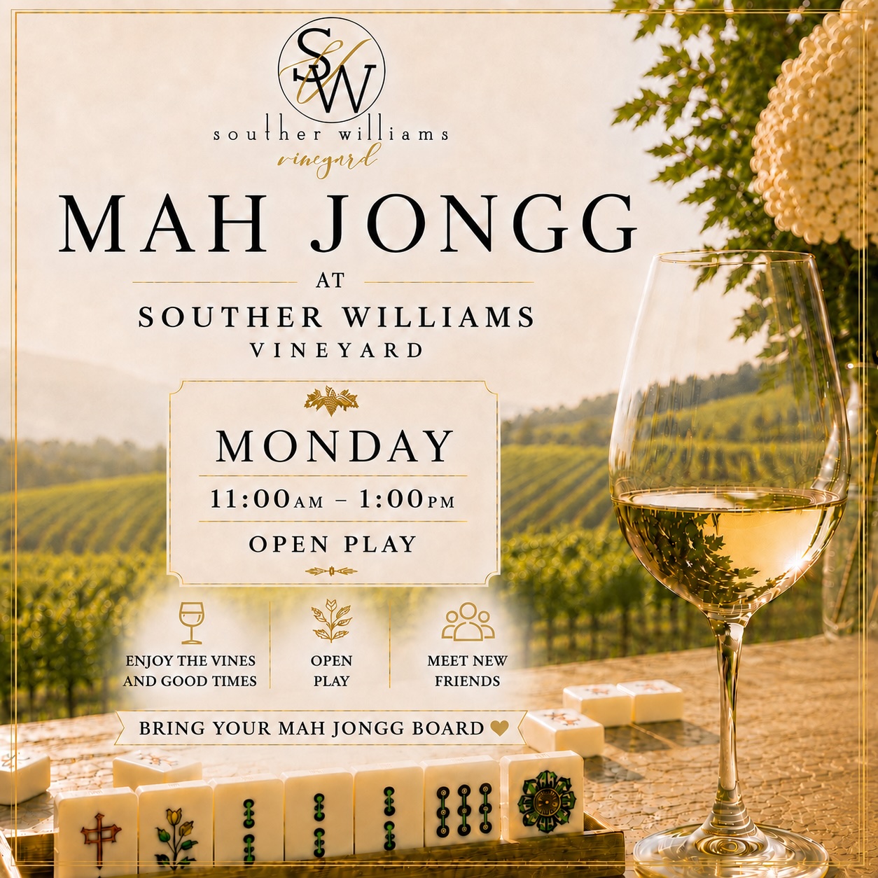 Mah Jongg, Winery, Open Play
